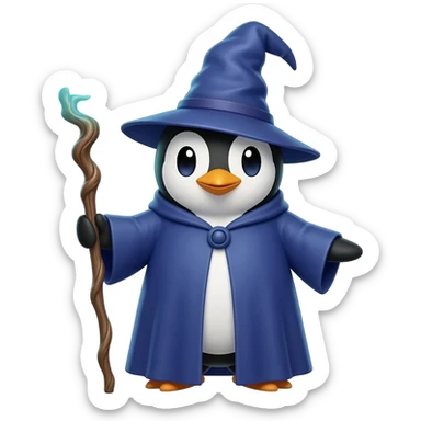 Penguin Wizard sticker
