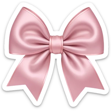 light pink bow on light pink bow sticker