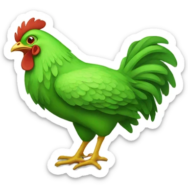 green chicken sticker