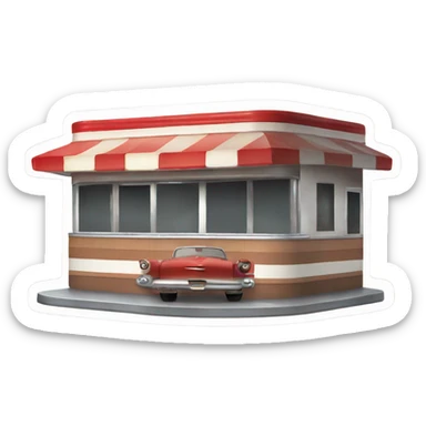 Vintage American diner  sticker