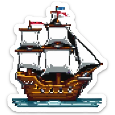 pirate ship sticker