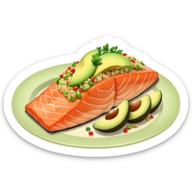 Salmon with Quinoa and Avocado sticker