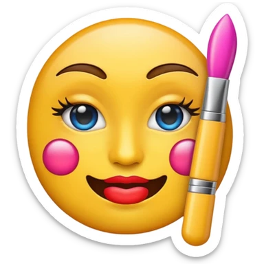 QUIERO QUE REALICES EMOJIS DIVINOS DE MAQUILLAJE sticker