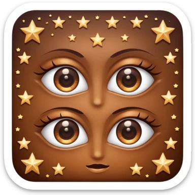 Eyes sparkling with stars(only eyes emoji 👀) sticker