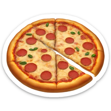 Pizza with shoes sticker