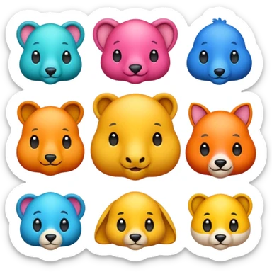 Animales divertidos y tiernos sticker