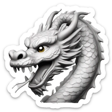 chinese dragon no color sticker