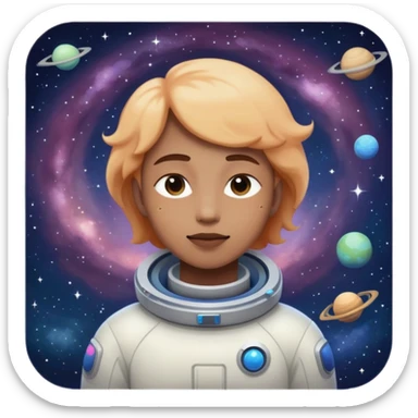 Highly spiritual person in the mystical cosmos of outer space  sticker