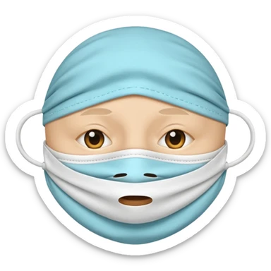 Mouth mask no face sticker