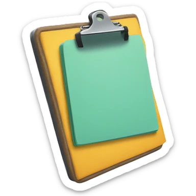 Clipboard on a trampoline sticker