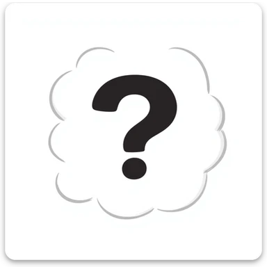 hand-drawn question mark inside a speech bubble sticker