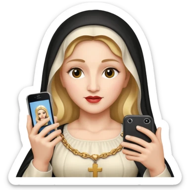emoji della madonna che si scatta un selfie 
 sticker