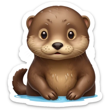 otter having an idea sticker