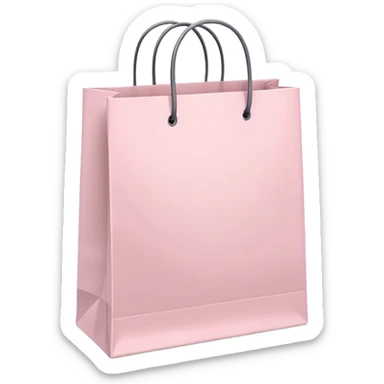 Pale Pink shopping bags sticker