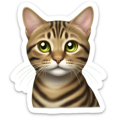 Tabby cat in saint augustine florida sticker
