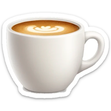 Cappuccino cup clean sticker