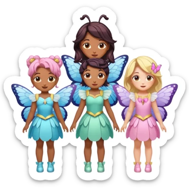 10 Magical Girls With Butterfly Wings sticker