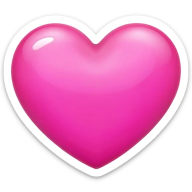 The heart is a bright pink color  sticker
