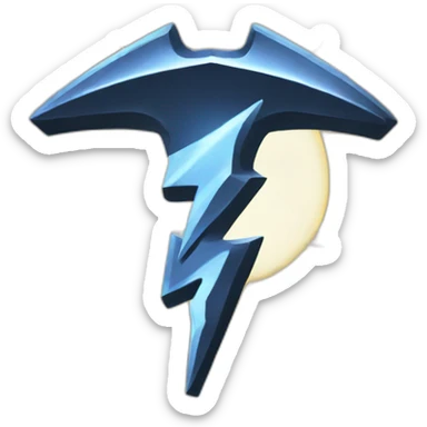 lightning meets anvil sticker