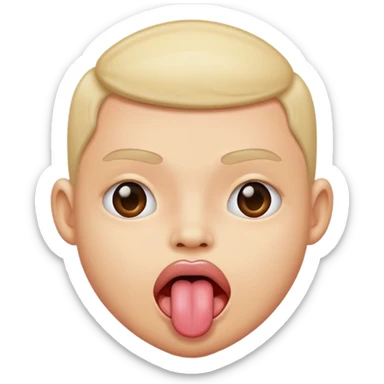 Sticking tounge  out  sticker