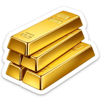 stack of gold bars sticker