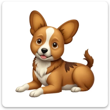 Ein Hund mit einem Schmetterling auf der nase sticker