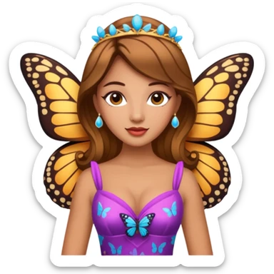 the miss  pageant butterfly dress winner lady sticker