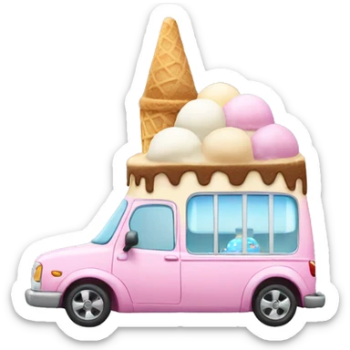 Ice cream car sticker
