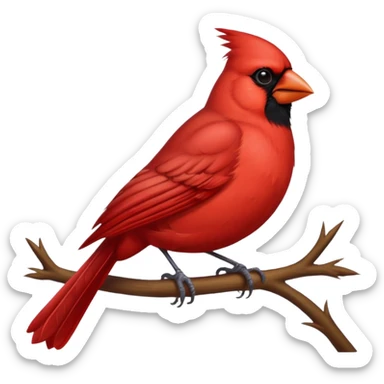 Red cardinal for text sticker