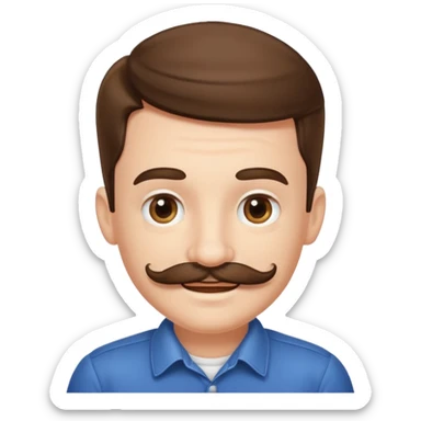 mustache Young boy,Big mustache.
negative: Dont use same face. sticker