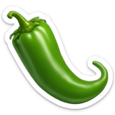Green chili pepper sticker