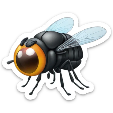 a fly with camera sticker