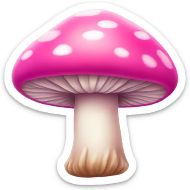 pink mushroom sticker