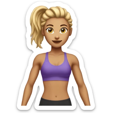 fitness girl sticker