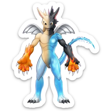 Meloetta-Litten-Guilmon-Darkrai-Pokémon-Fakémon-fusion-hybrid-creature sticker