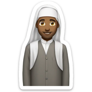 white young Muslim man sticker