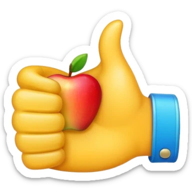 thumbs up emoji icon in apple style sticker