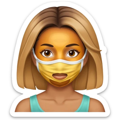 Perempuan lagi selfcare (tapi yang lebih ketutup) fokus di muka sticker