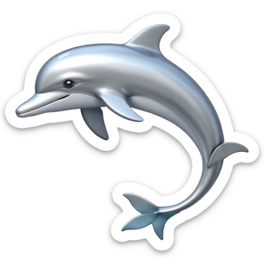metallic dolphin sticker