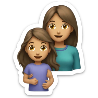 Una niña abrazando a un niño sticker