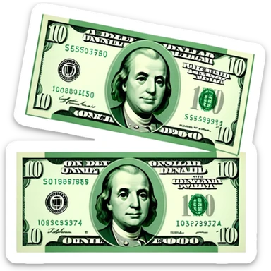 billete de 100 dolares sticker