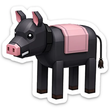 enderman minecraft chevauchant un cochon (clash royale sticker