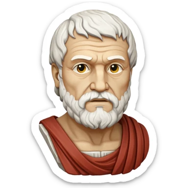 Ancient greece sculpture of Seneca sticker