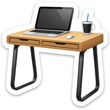 modern empty pc table sticker