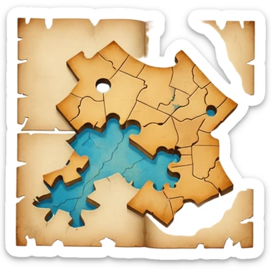 a ugly broken map  sticker