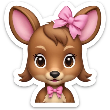 bambi with 🎀 sticker