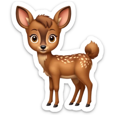 A cute full body Bambi  sticker