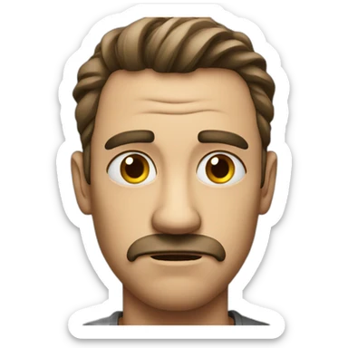 A man with disgusted look sticker