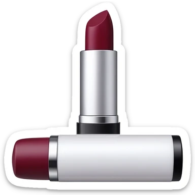 Burgundy lipstick product sticker