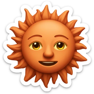 Terracotta sun sticker